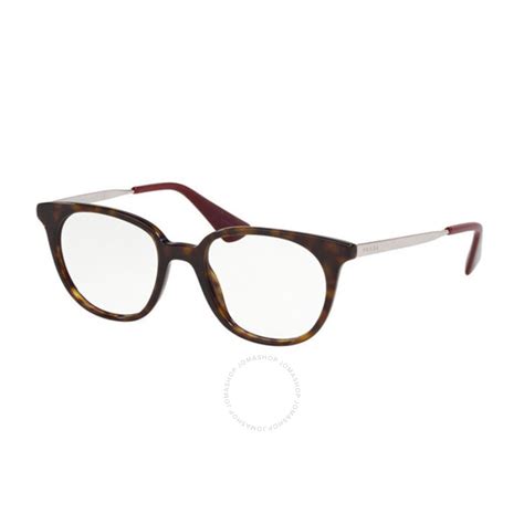 Prada Men's Tortoise Oval Eyeglass Frames PR13UV